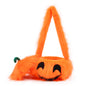 Halloween Plush Creative Party Devil Pumpkin Head Prop Trick-or-Treat Handheld Pumpkin Head Bag