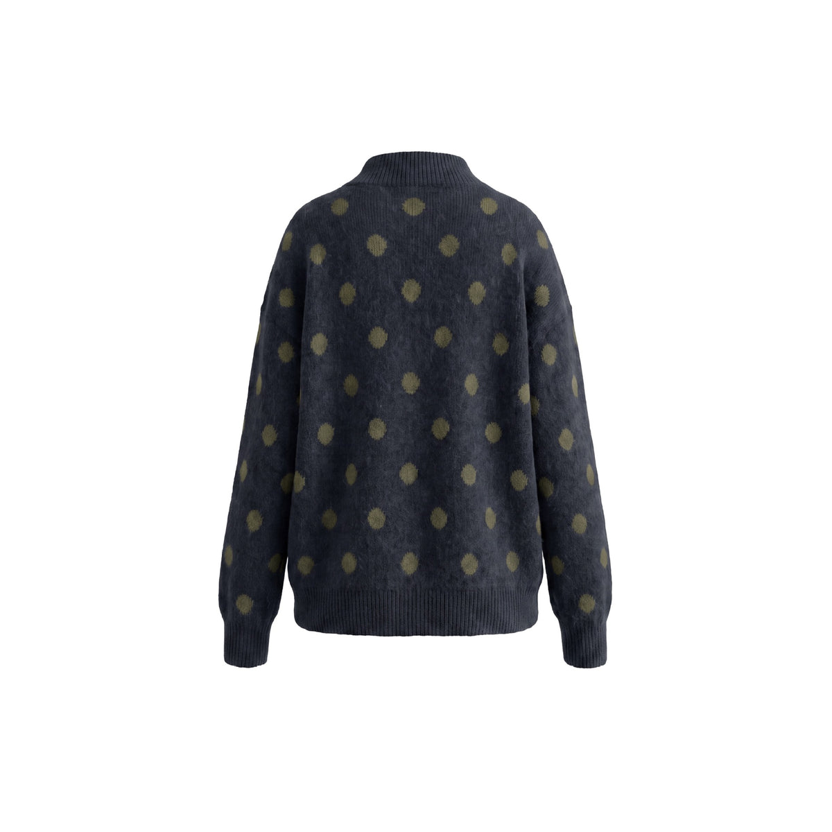 Half height collar polka dot jacket