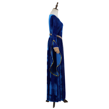 Vintage Court Ball Flared Sleeve Cosplay Medieval Queen Costume Halloween Outfit