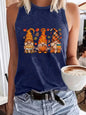 Halloween printed round neck vest