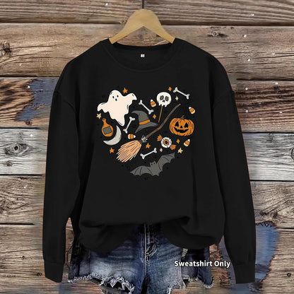 Hoodie Halloween Pumpkin Print