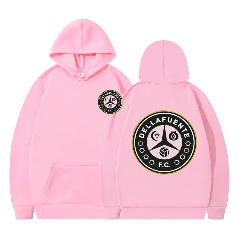 Letter Print Long Sleeve Pullover Hooded Sweatshirt