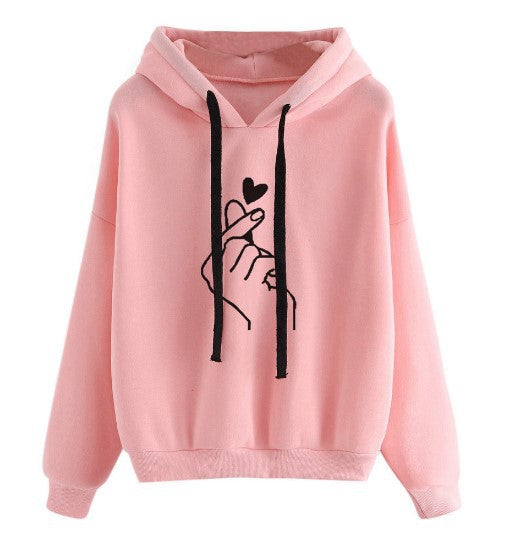 Women's Casual Printed Planet Graphic Hooded Sweatshirt