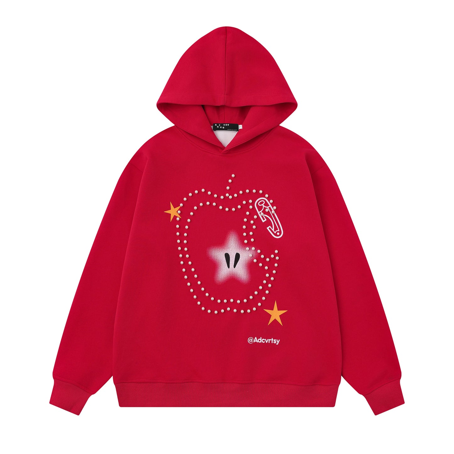 Apple patterned pearl hoodie