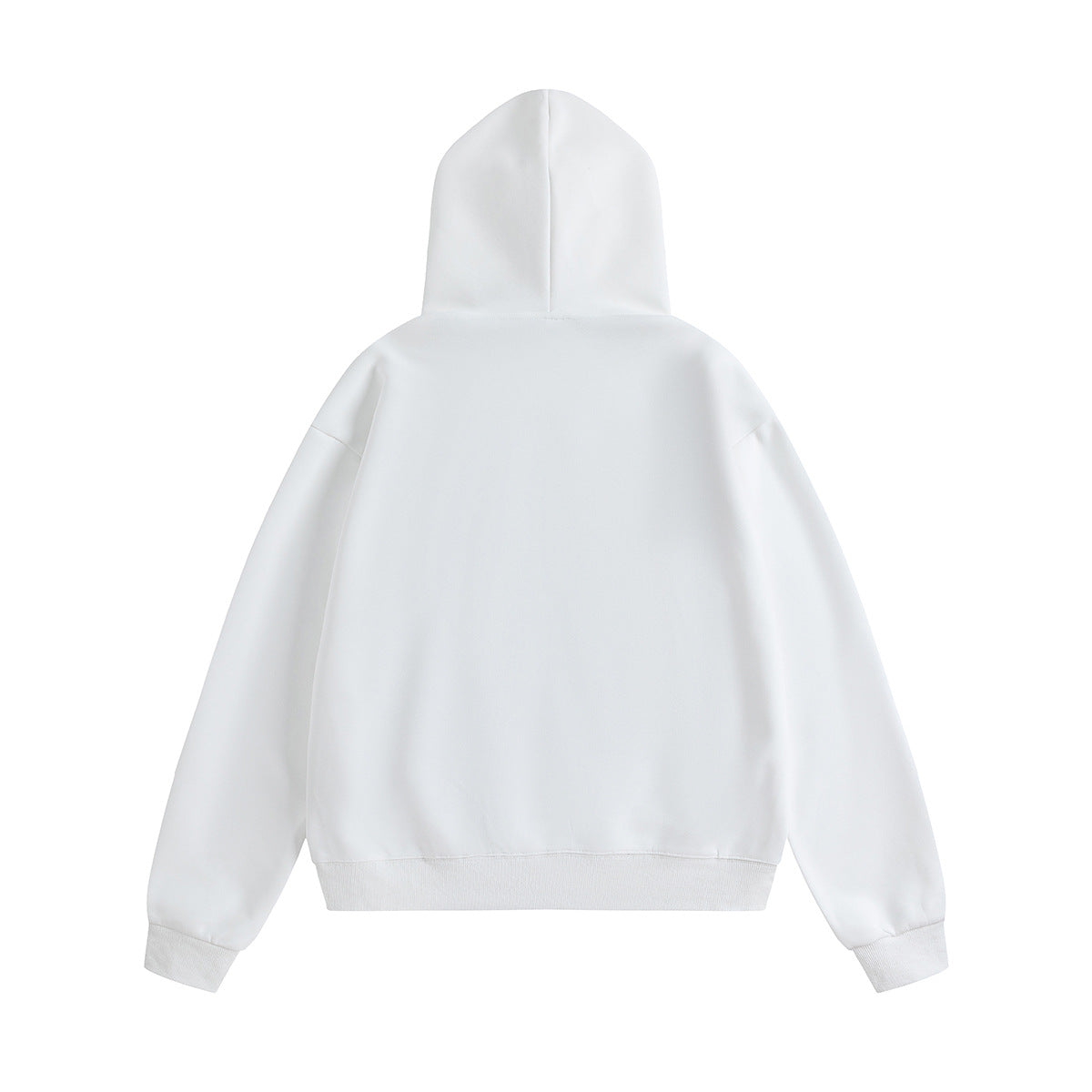 English contrasting printed hooded sweatshirt