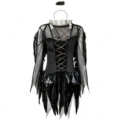 Halloween costume zombie black angel cosplay