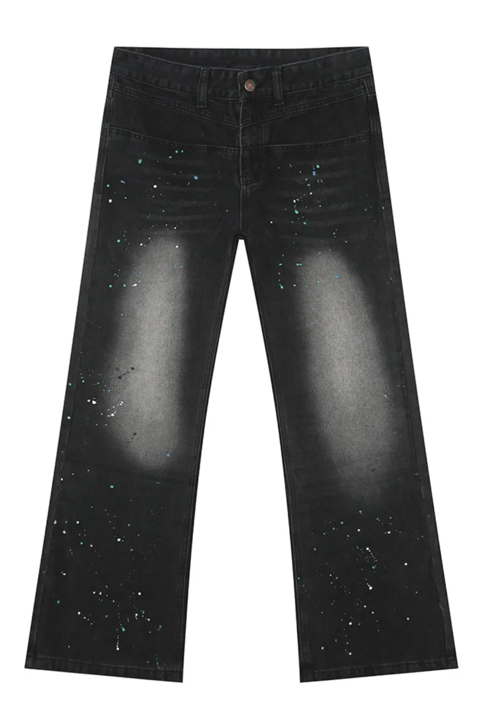Splash Ink Washed Jeans with Pockets