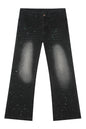 Splash Ink Washed Jeans with Pockets