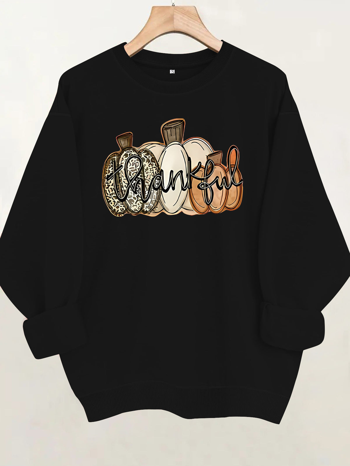 Round neck fleece hoodie