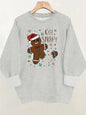 Round neck fleece hoodie