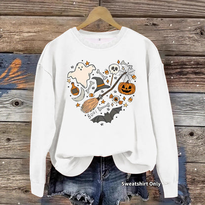 Hoodie Halloween Pumpkin Print