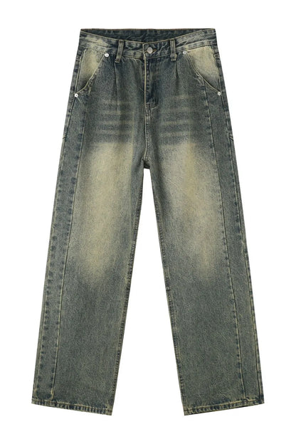 Wide Leg Men's Jeans with Pockets