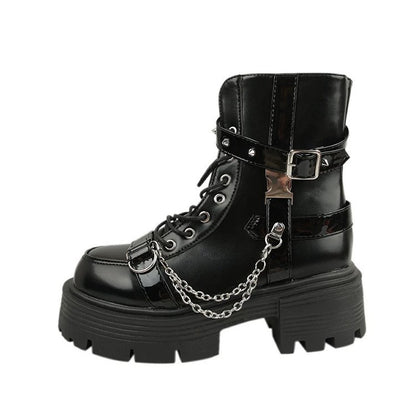 Thick soled Martin boots