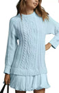 Comfortable Casual Fashion Knit Sweater with Cable Pattern for Women