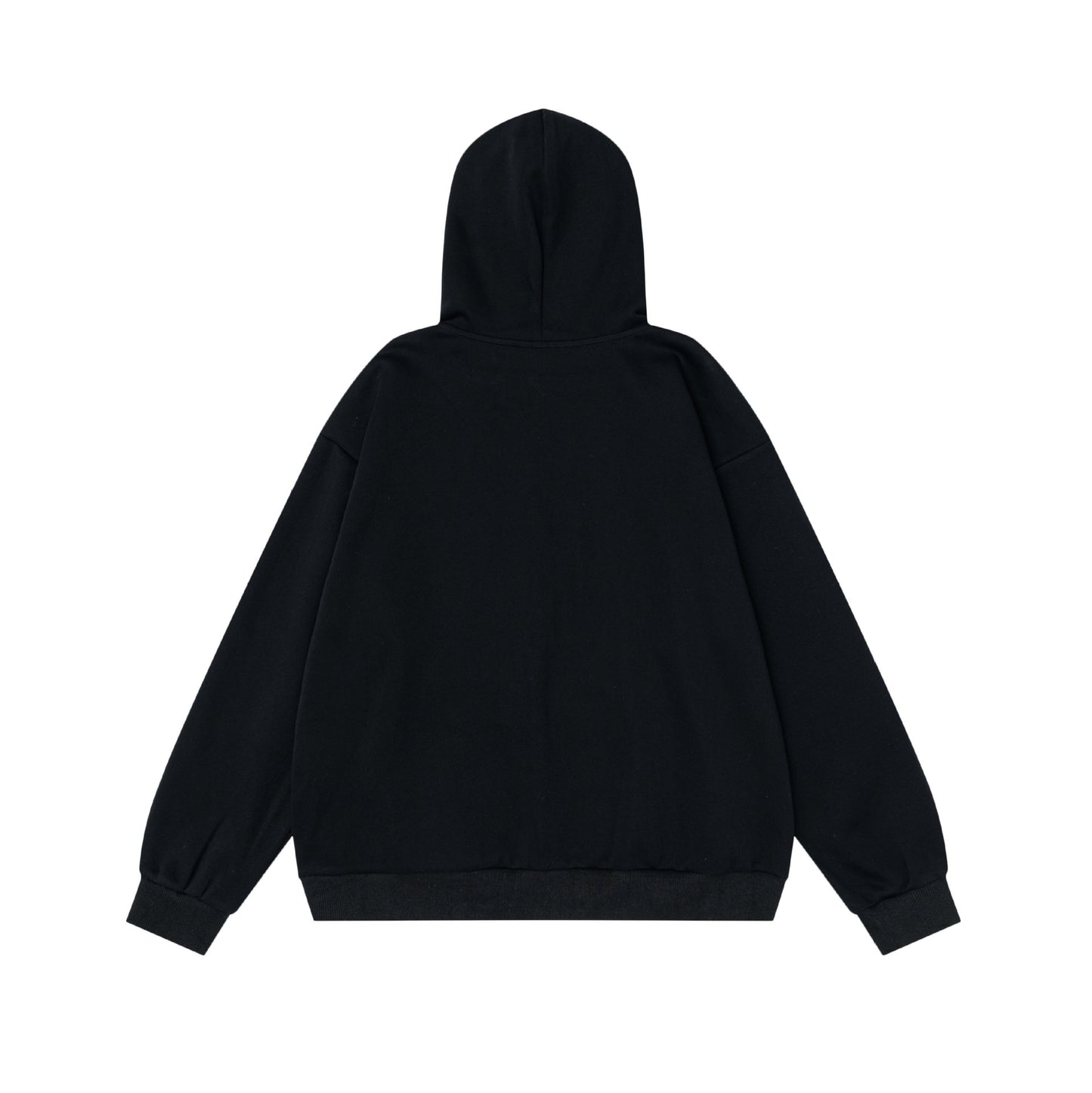 Color blocking sticker star hooded sweatshirt