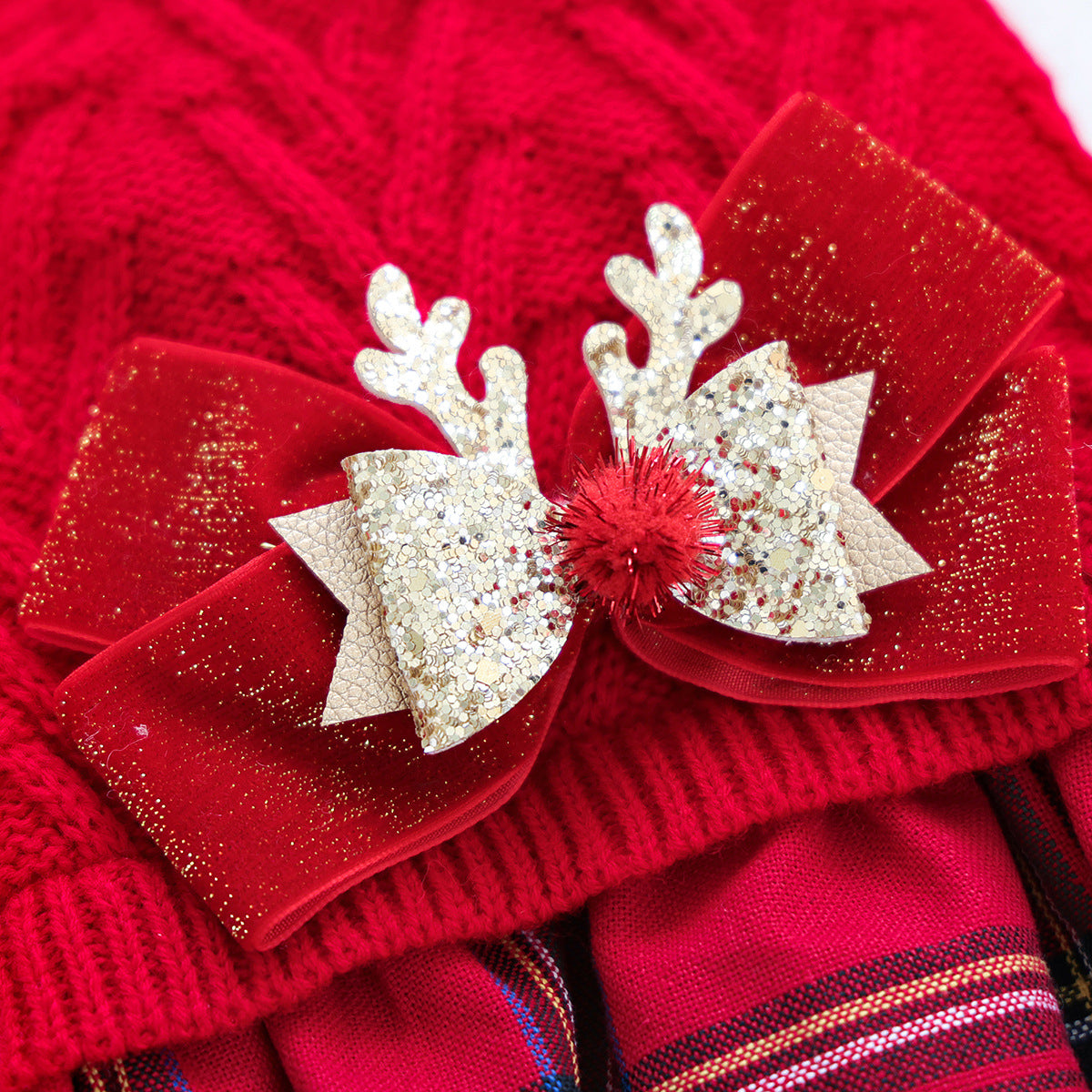 PETCIRCLE Christmas Holiday Knit Sweater Dress for Dogs and Cats Autumn Winter Pet Collection