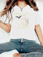 Skeleton Halloween print round neck