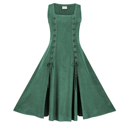 Style New Cotton Linen Role Play Medieval Renaissance Linen Women's Dress