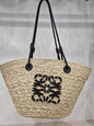 Straw beach bag