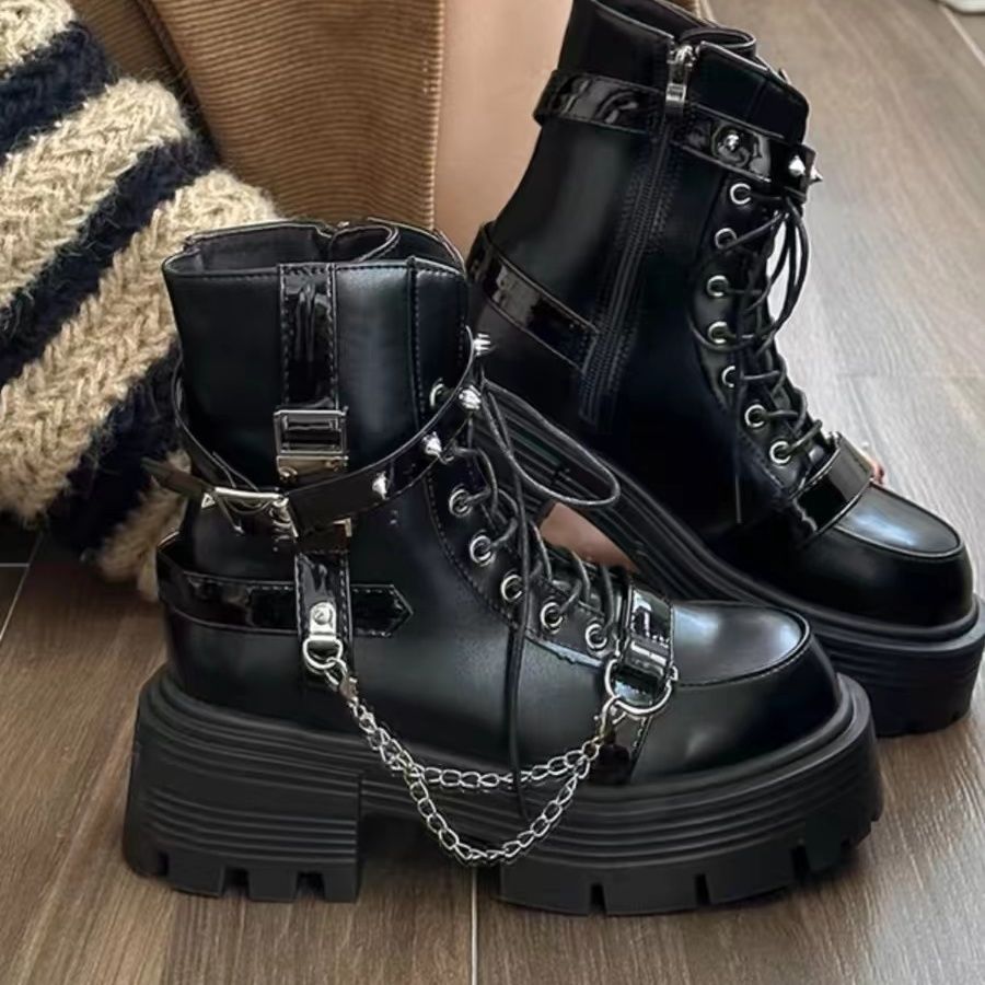 Thick soled Martin boots