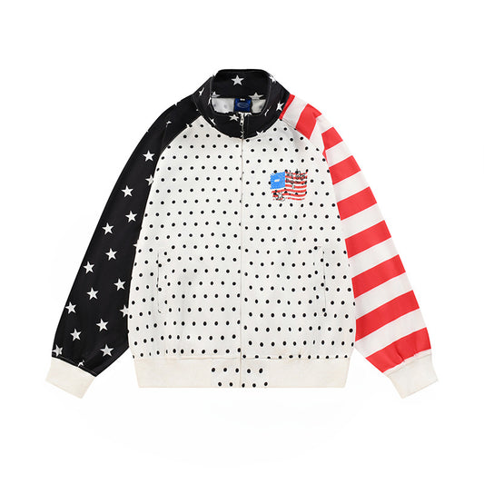 Polka dot star stripe design jacket