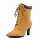 Low-cut Martin Boots Women's Pointed Toe Lace-up Ankle Boots Wide Sizes Autumn Winter Fashion Style Made to order, ships in 7 days