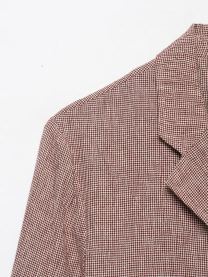 Flip collar single breasted long sleeved jacket