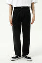 Washed Straight-Leg Slim Jeans