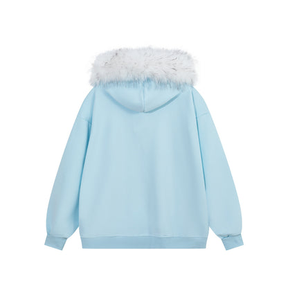Doll figure printed hoodie