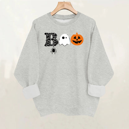 Printed loose women's fleece hoodie