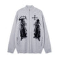 Old torn edge zipper design jacket
