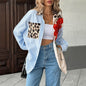 Women's Casual Trendy Printed Striped Patchwork Shirt