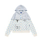 Twisted flower patchwork star hoodie
