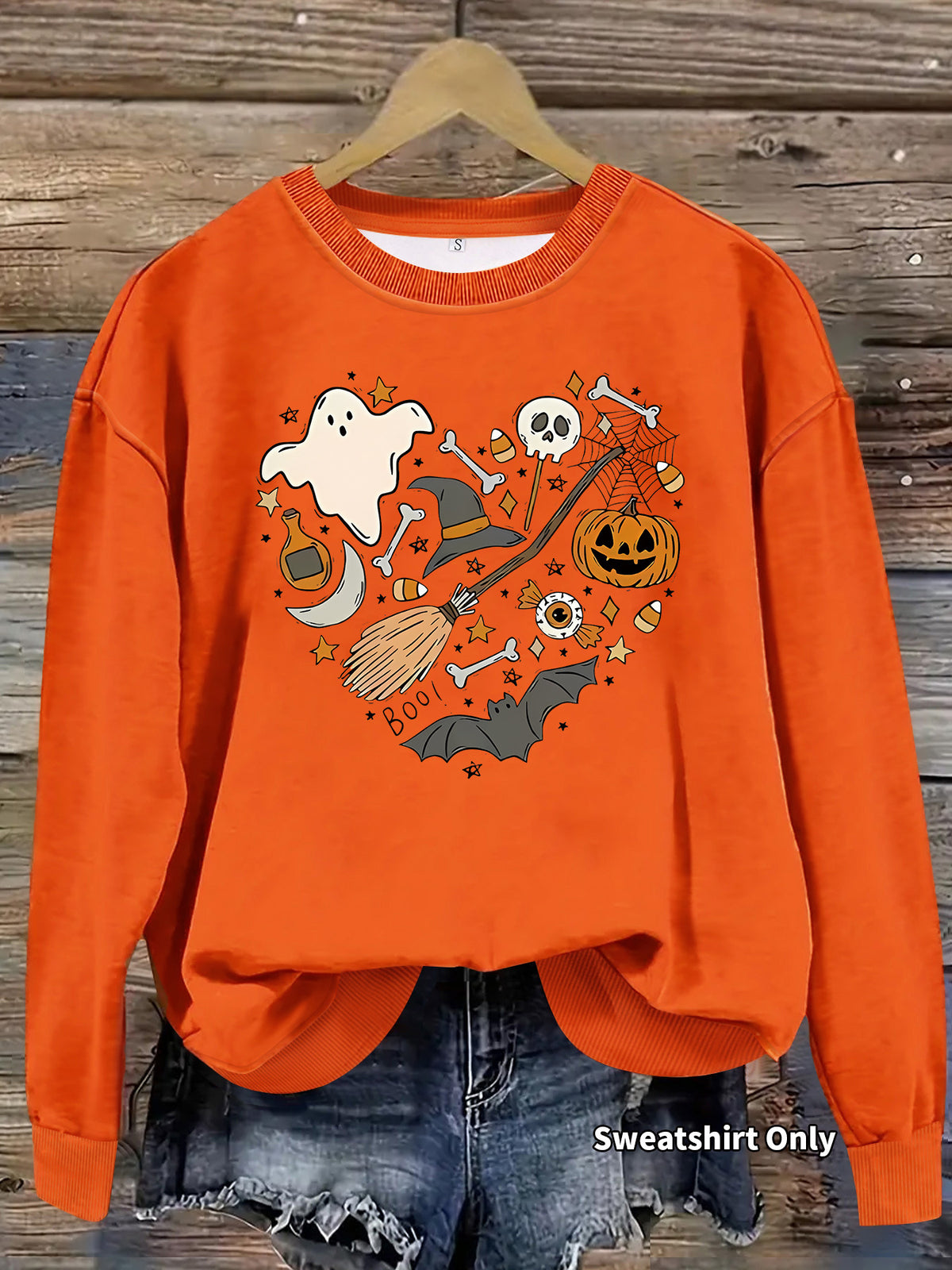 Hoodie Halloween Pumpkin Print