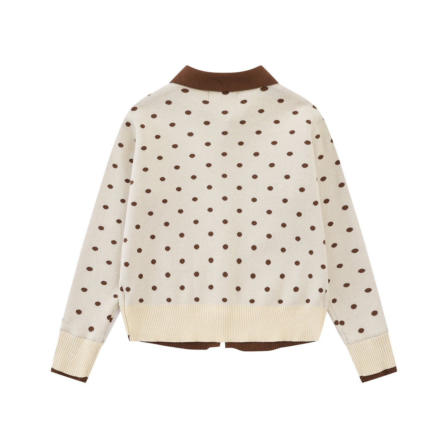 Chest letter embroidered knitted jacket