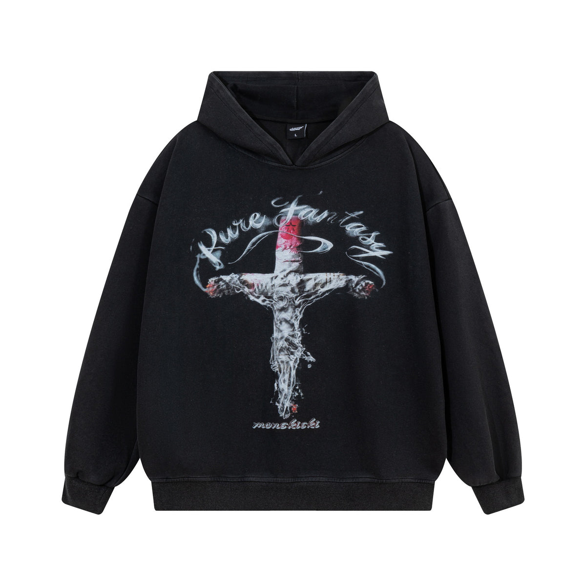 Cross shaped letter hoodie