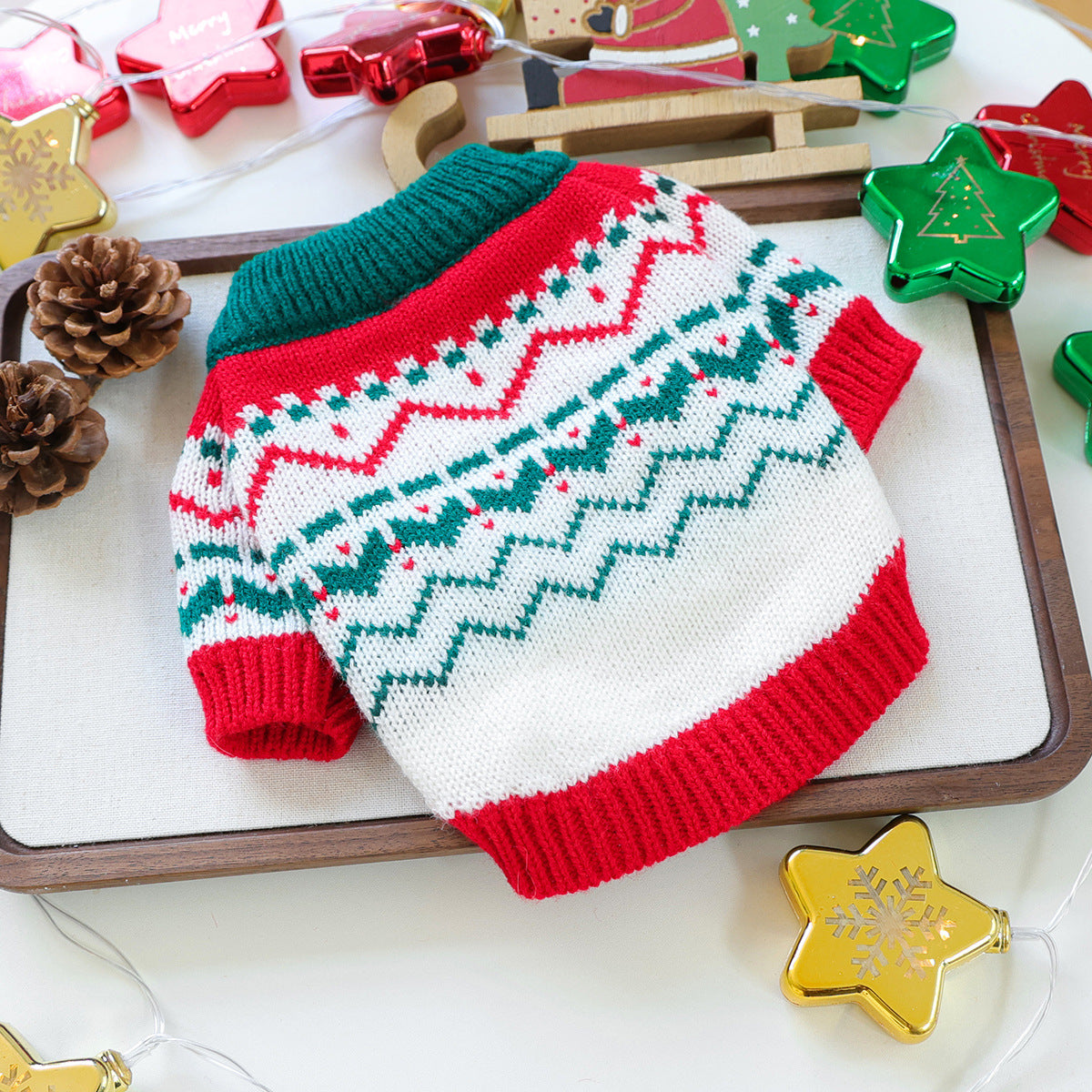 PETCIRCLE Christmas Holiday Knit Sweater Dress for Dogs and Cats Autumn Winter Pet Collection