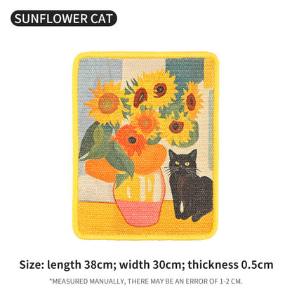 Cats Scratch Board Jute Vertical Wall-Mounted Cat Scratcher Durable Non-Shedding Pet Cat Claw Board
