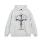 Cross shaped letter hoodie