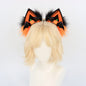 Halloween Cat Ear Headband Plush Faux Cat Ears Pumpkin Hair Accessory Lolita Live Streaming Halloween Prop
