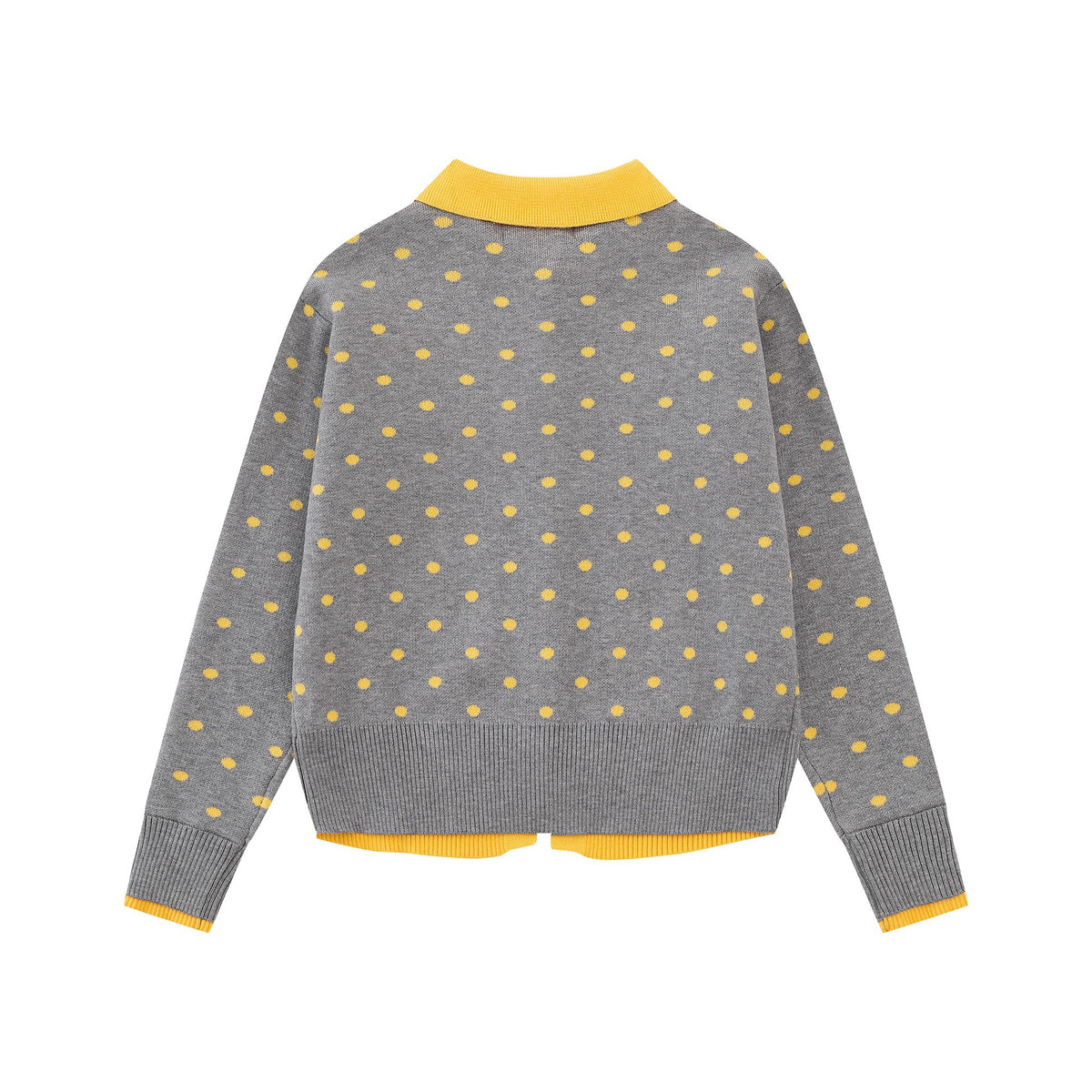 Chest letter embroidered knitted jacket