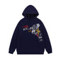 Cartoon printed hooded sweatshirt
