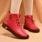 Hand-sewn Women's High-top Cotton Shoes Casual Winter Plush Warm Soft Sole Anti-slip Mother Shoes