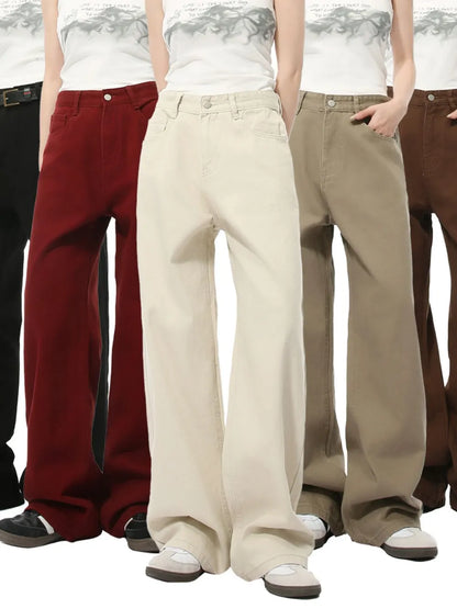 Pocketed Wide Leg Men's Jeans