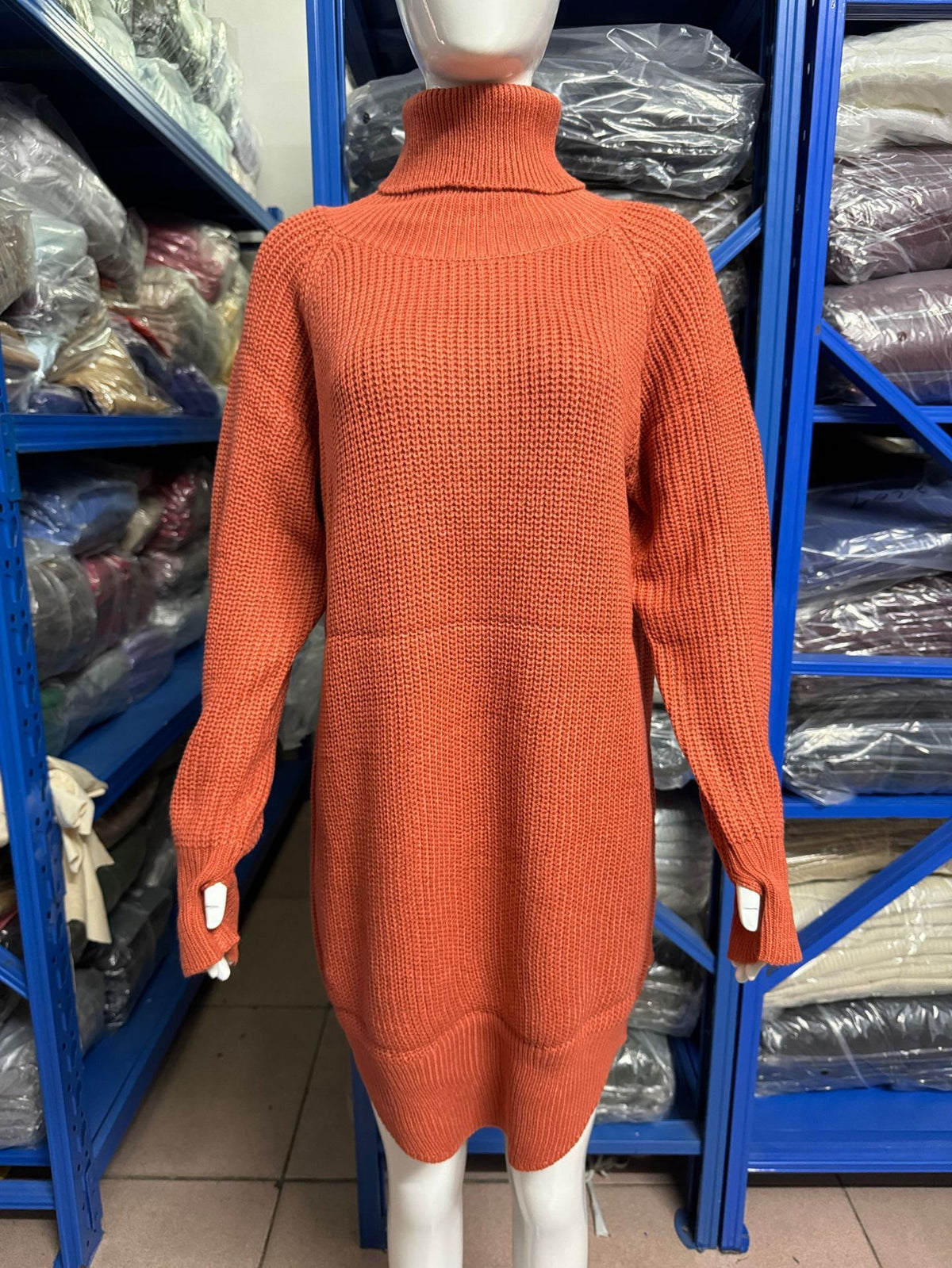 Open cut pullover high neck sweater for women's casual knitwear dress