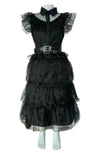 Wednesday Addams Halloween Black Dress Cosplay Costume