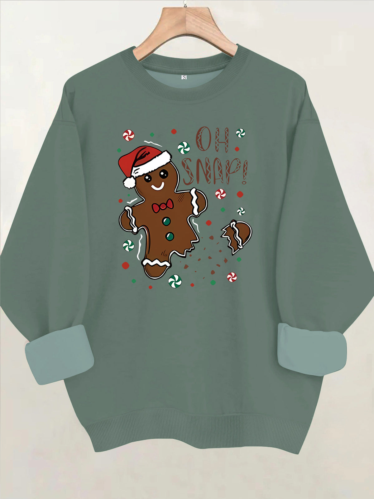 Round neck fleece hoodie