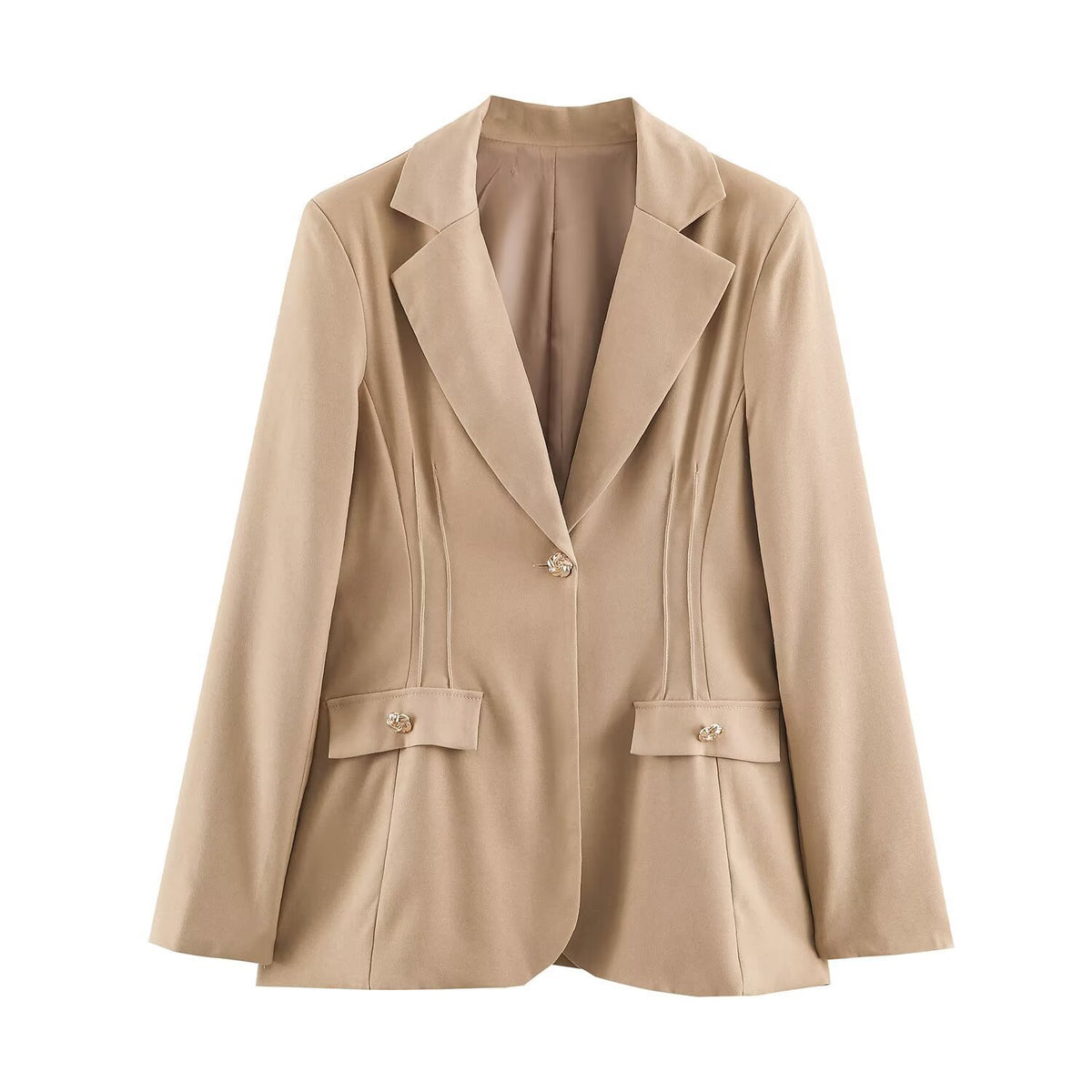 Collar and waist cinching jacket