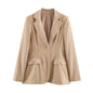 Collar and waist cinching jacket