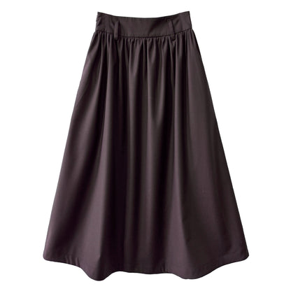 High-Waisted Pleated A-Line Maxi Skirt for Women  Hip-Hiding Slimming Commute Versatile Half Skirt